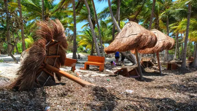 Playa Coral fue uno de los arenas que más afectaciones tuvo por el paso del Huracán Grace