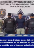 El sujeto señalado fue presentado por las autoridades tras su detención.