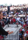En Tlaxcala, la Presidenta aseguró que el gobierno y el pueblo son uno mismo.