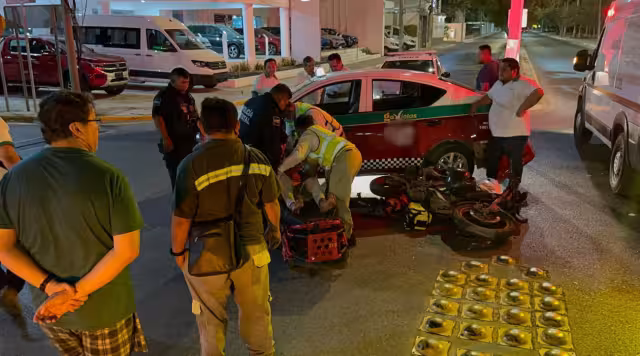 Paramédicos brindaron atención al herido y lo valoraron en el lugar