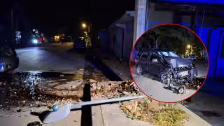 Accidente en la glorieta Lázaro Cárdenas deja a una persona lesionada y sin luz a colonias de Felipe Carrillo Puerto