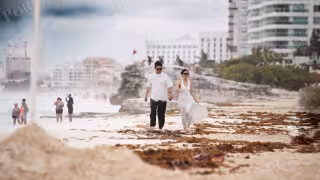 Sargazo provoca cancelación de unas 10 mil bodas en el Caribe Mexicano