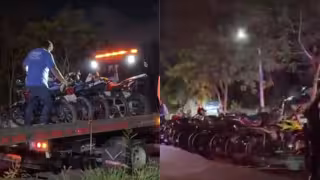 Aseguraron 100 motocicletas durante operativo contra  rodadas clandestinas en Cancún