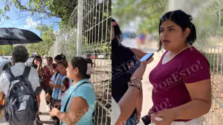 Madres mantienen protesta en secundaria de Cancún por presunta agresión a una alumna y falta de protección