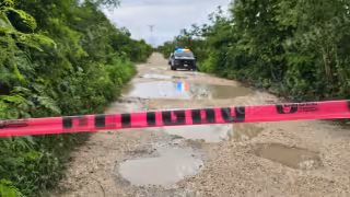 Hallan un cuerpo sin vida en un camino de terracería cerca de la carretera Gas Auto en Cancún