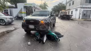 Adolescente de 14 años resulta lesionada tras choque en la Supermanzana 236 de Cancún
