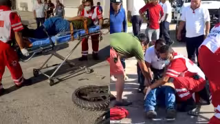 Motociclista sufre lesiones graves en Playa del Carmen y es trasladada a un hospital