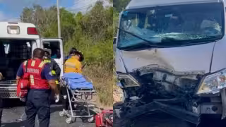 Bomberos rescatan a mujer atrapada tras fuerte accidente en tramo Playa del Carmen-Tulum