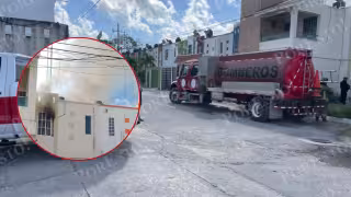 Incendio de departamento en fraccionamiento Las Palmas moviliza a bomberos de Cancún