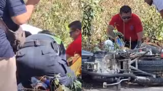 Camioneta impacta motocicleta y deja dos mujeres heridas en libramiento a Nuevo Noh Bec