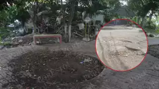 Calles destrozadas y parque convertido en basurero afecta a familias de Las Palmas en Cancún