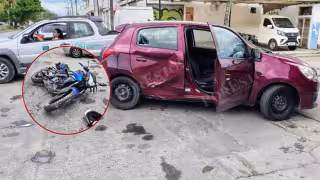 Conductor choca a joven motociclista en la Avenida Niños Héroes de Cancún
