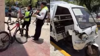 Ciclista resulta lesionado tras ser atropellado por motociclista en Playa del Carmen