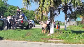 Mujer dormida junto a una carretera causa movilización de policías en Felipe Carrillo Puerto