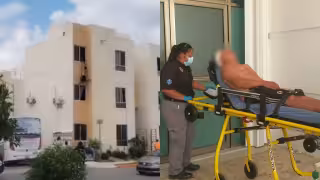 Hombre cae de un tercer piso en Cielo Nuevo, Cancún, y termina hospitalizado