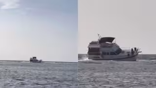 Yate continúa encallado en el arrecife de Mahahual: VIDEO