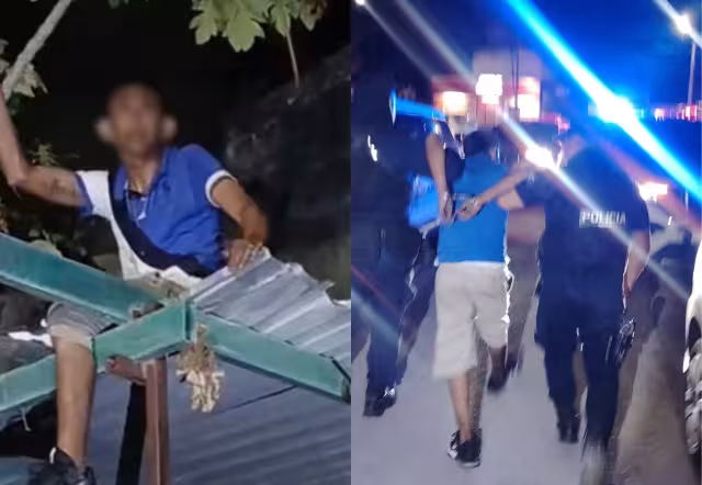 El presunto responsable fue detenido cuando intentaba ocultarse sobre el techo de una casa