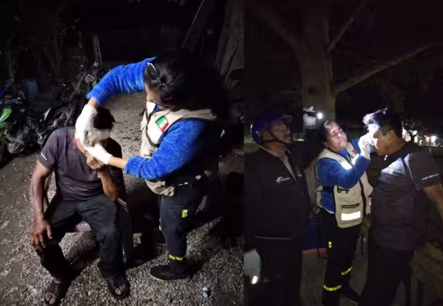 Derrape en la carretera de ribera del Río Hondo deja un motociclista lesionado