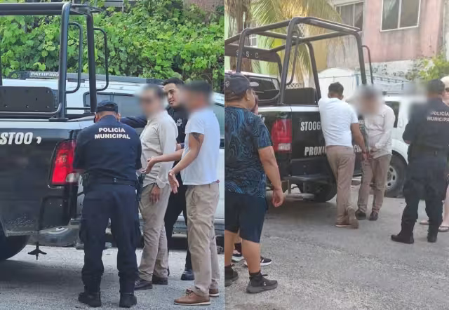 Los dos hombres fueron trasladados a las instalaciones de la Policía Municipal
