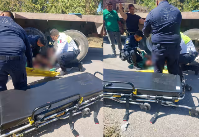 Tras casi media hora de labores ininterrumpidas, el hombre fue sacado de debajo de la unidad