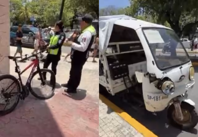 Ciclista resulta lesionado tras ser atropellado por motociclista en Playa del Carmen