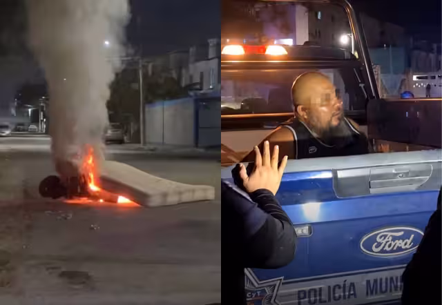 Con la intervención de los policías municipales, el sujeto aceptó salir y se entregó a la autoridad