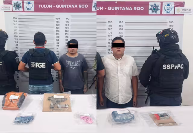Los detenidos fueron identificados como Francisco Román “N” y Daniel Ángel “N”