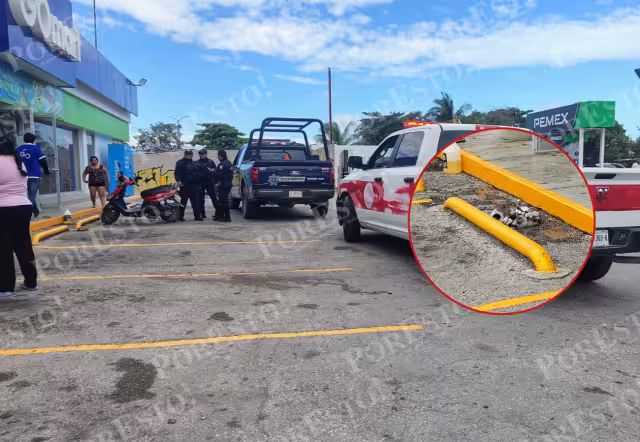 Hombres arrojaron paquetes de papel con gasolina con intención de prender en llamas el comercio