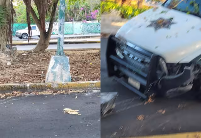 Supuestamente, el chofer perdió el control del vehículo, lo que provocó que se saliera de la cinta asfáltica y chocara un poste de luz