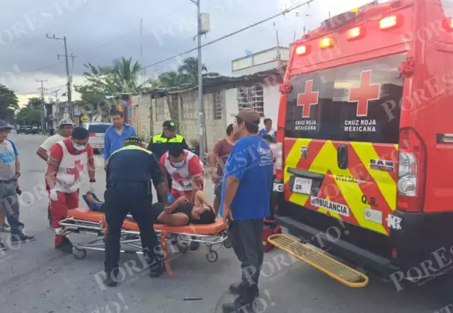 paramédicos de la Cruz Roja Mexicana, brindaron atención prehospitalaria