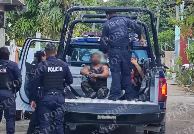 Oficiales localizaron a cuatro personas al interior del predio, por lo que procedieron a su aseguramiento