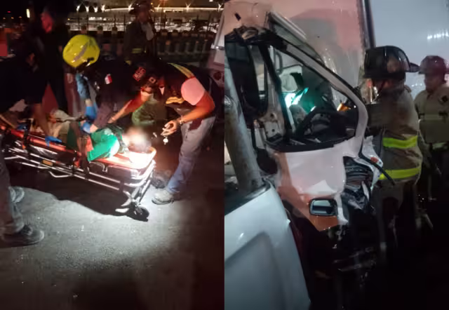 Tras su rescate, fue atendido por paramédicos antes de su traslado al hospital