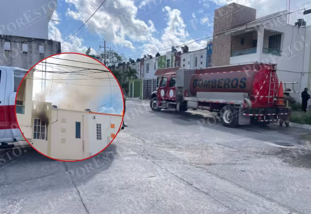 El Heroico Cuerpo de Bomberos iniciaron con trabajos para apagar el incendio