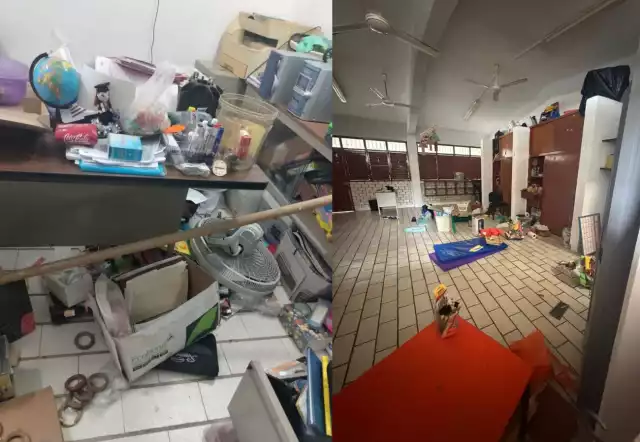 Además del robo de equipos, también se cometió vandalismo