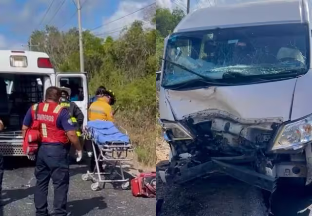 El impacto presuntamente por alcance entre un vehículo particular y una camionera transportadora turística