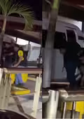 Graban a turistas y choferes protagonizando violenta riña en la Zona Hotelera de Cancún