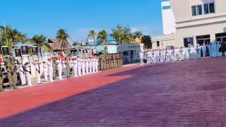 Homenaje a héroes navales en Isla Mujeres