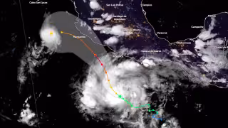 Doble amenaza en el Pacífico: Simon se mantiene como huracán categoría 1 y Trudy podría alcanzar la 4