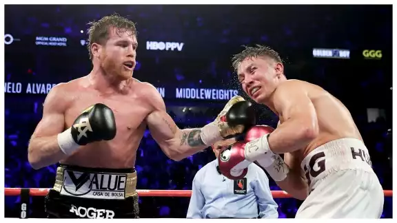 Canelo y Golovkin se verán de nuevo las caras por el título de los supermedianos. Foto: AP Canelo y Golovkin se verán de nuevo las caras por el título de los supermedianos. Foto: AP
