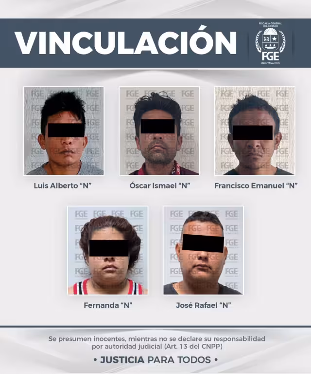 Los vinculados a proceso fueron presentados por las autoridades.