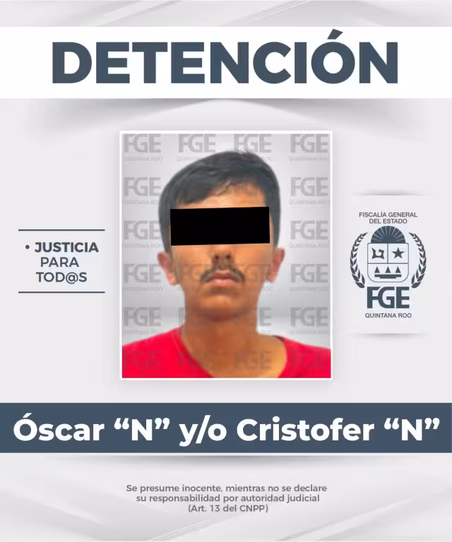 El detenido fue puesto a disposición de un Juez de Control