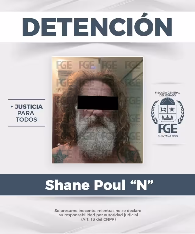 El detenido fue identificó como Shane Poul “N”