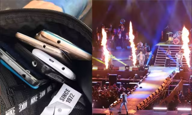 El usuario @CmtePerro publicó una fotografía en su perfil en la que se ve una mochila con al menos 5 teléfonos celulares en su interior.