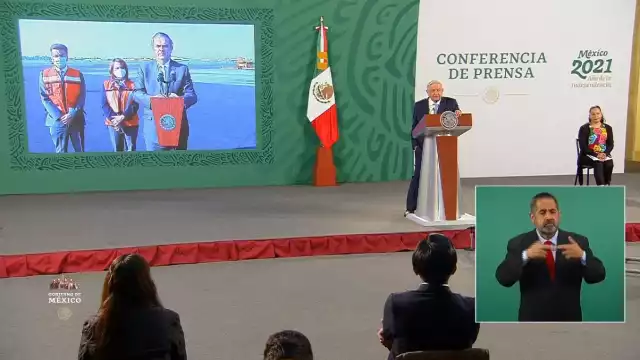 El enlace se hizo en vivo hasta Palacio Nacional