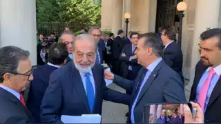 Empresarios mexicanos llegan al encuentro con el Presidente en Washington