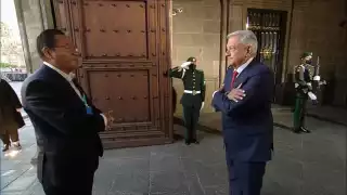 Así lo recibió el Presidente en Palacio Nacional