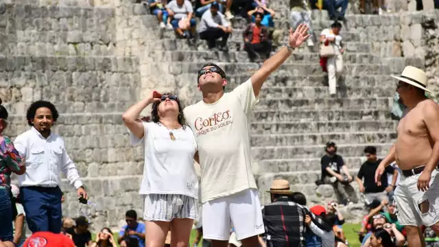 Se registró buena afluencia de turistas en la zona arqueológica de Edzná en Campeche