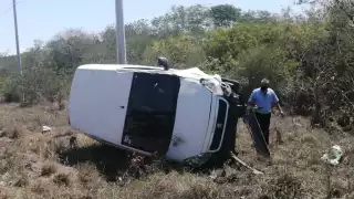 La camioneta terminó en pérdida total