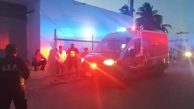 Una ambulancia acudió a auxiliar al hombre