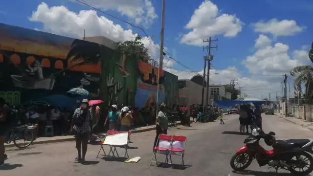 La manifestación ocasionó embotellamiento de vehículos